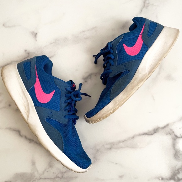 Nike Shoes - Nike Blue Neon Pink Sneakers Size 8